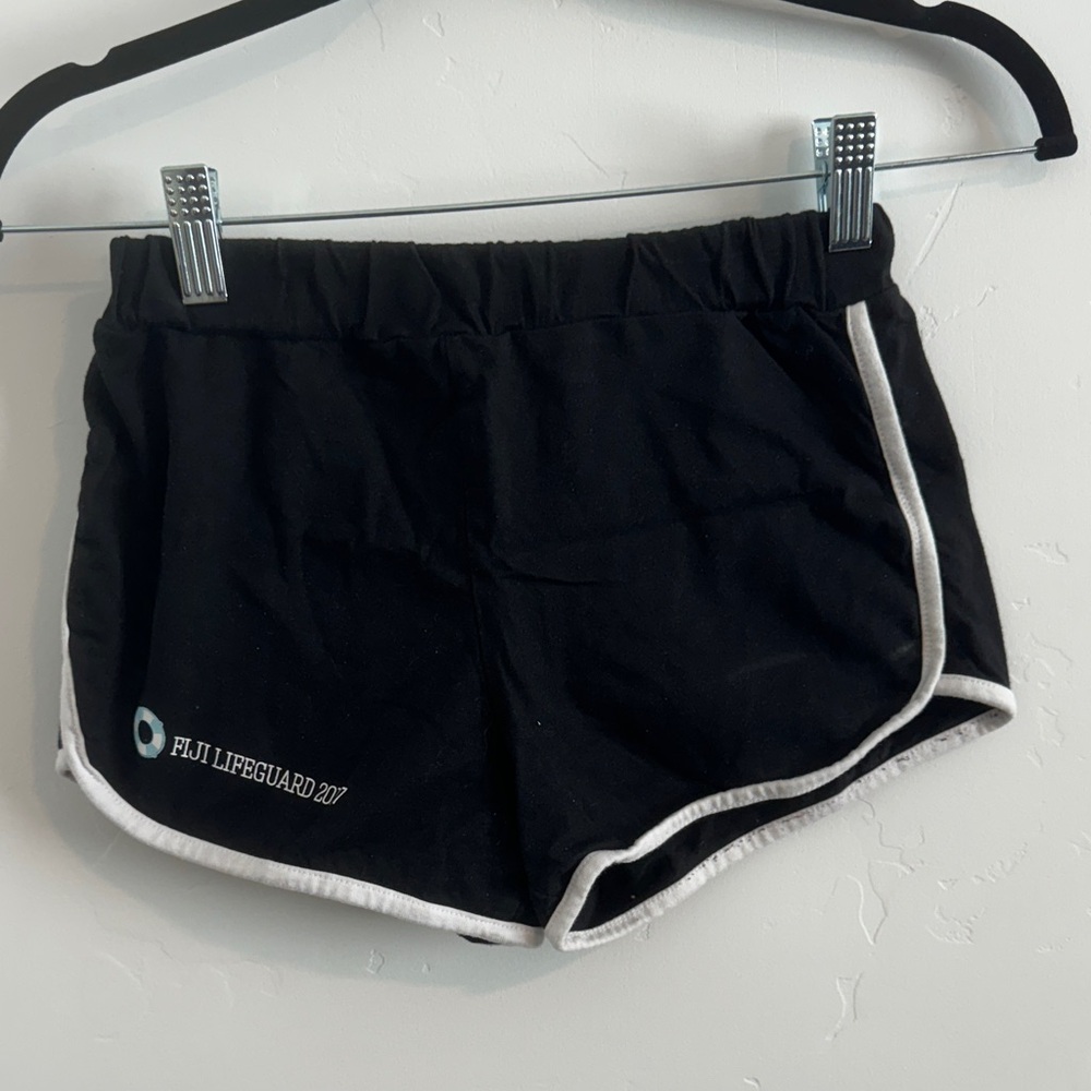 Black and White Women's Athletic Micro Mini Short Shorts